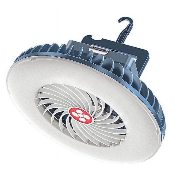 Rechargeable Camping Lantern Fan with Hanging Hook - Ideal for Camping, Hiking, Hurricane, Emergency Situations (USB Included)