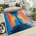 thumbnail image 2 of Landscape Rugs for Bedroom - Forest Rug, Washable Rug, Sunset Carpet for Living Room, Mountains Area Rugs, Scenery Carpet, Nature Landscape Home Decor & Gifts 5x6ft, 2 of 6