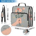 thumbnail image 2 of FORMRS Zipper Binder with Shoulder Strap 2-inch Ring 500 Sheet Capacity File Bag, Stars Flower, 2 of 5