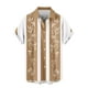 thumbnail image 5 of Blusa y camisa de manga corta con cuello vuelto Camisa casual para hombre Camisa de bolos vintage de manga corta Camisas de verano de playa cubana Camisa con botones Blusa para hombre Poliéster, 5 of 6