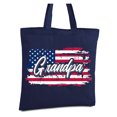 thumbnail image 2 of Awkward Styles American Flag Grandpa Tote Bag Red White and Blue USA Shopping Bag for Grandpa Love USA Patriotic Grandpa Canvas Bag Proud American Retro USA Flag Shopper Bag for Grandpa, 2 of 5