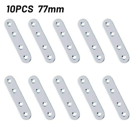 

10pcs Stainless Steel Heavy Duty Straight Flat Plate Bracket Connector Furniture