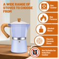 thumbnail image 4 of 6 Cup Aluminum Espresso Stovetop Moka Pot Express Coffee Maker Percolator Italian Classic Mocha Coffee Machine for Italian and Cuban Cafe Brewing for Home & Camping 300ml 10oz, 4 of 7