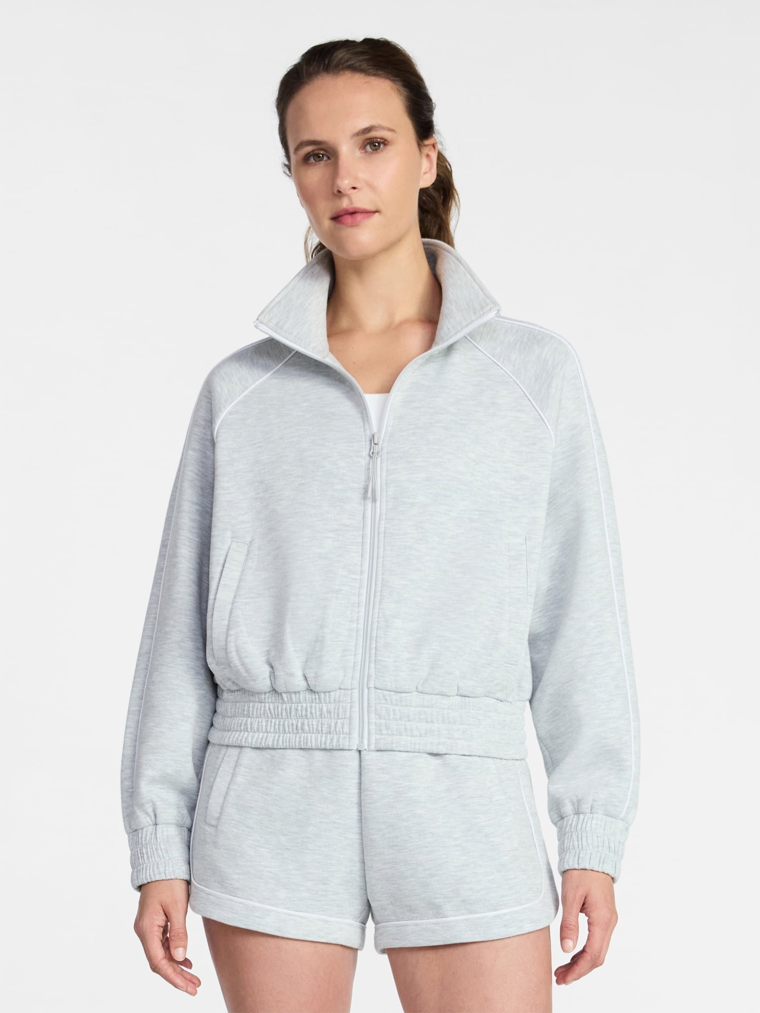 Avia Women's ScubaKnit Track Jacket, Sizes XS-XXXL