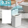 thumbnail image 2 of Intelligent Bathroom Trash Can Electronic Trash Can White Narrow Intelligent Sensing Dustbin Smart Home, 2 of 5