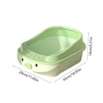 thumbnail image 3 of Top Entry Cat Litter Box with High Sides and Litter Scoop, Anti-Spill Large Capacity Covered Pan for Odor Control, Suitable for Large or Obese Cats, White, 3 of 6