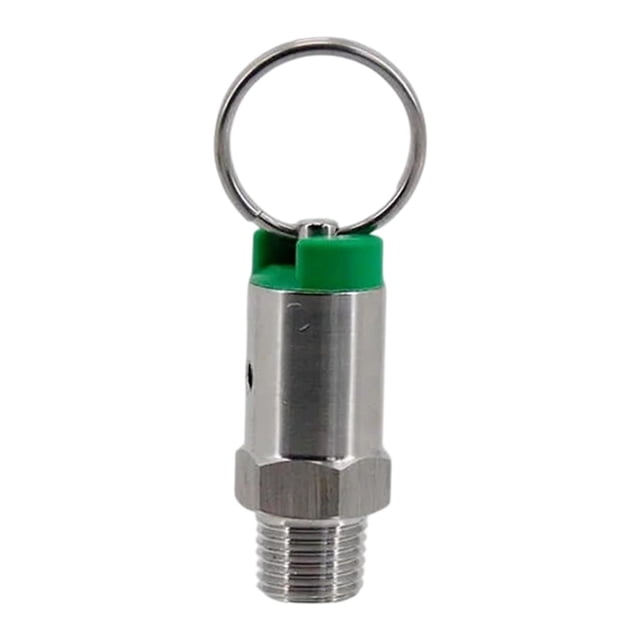 Válvula de alivio de presión para barril de cerveza, compacta, de acero inoxidable, macho NPT de 1/4", para elaboración casera 65 psi