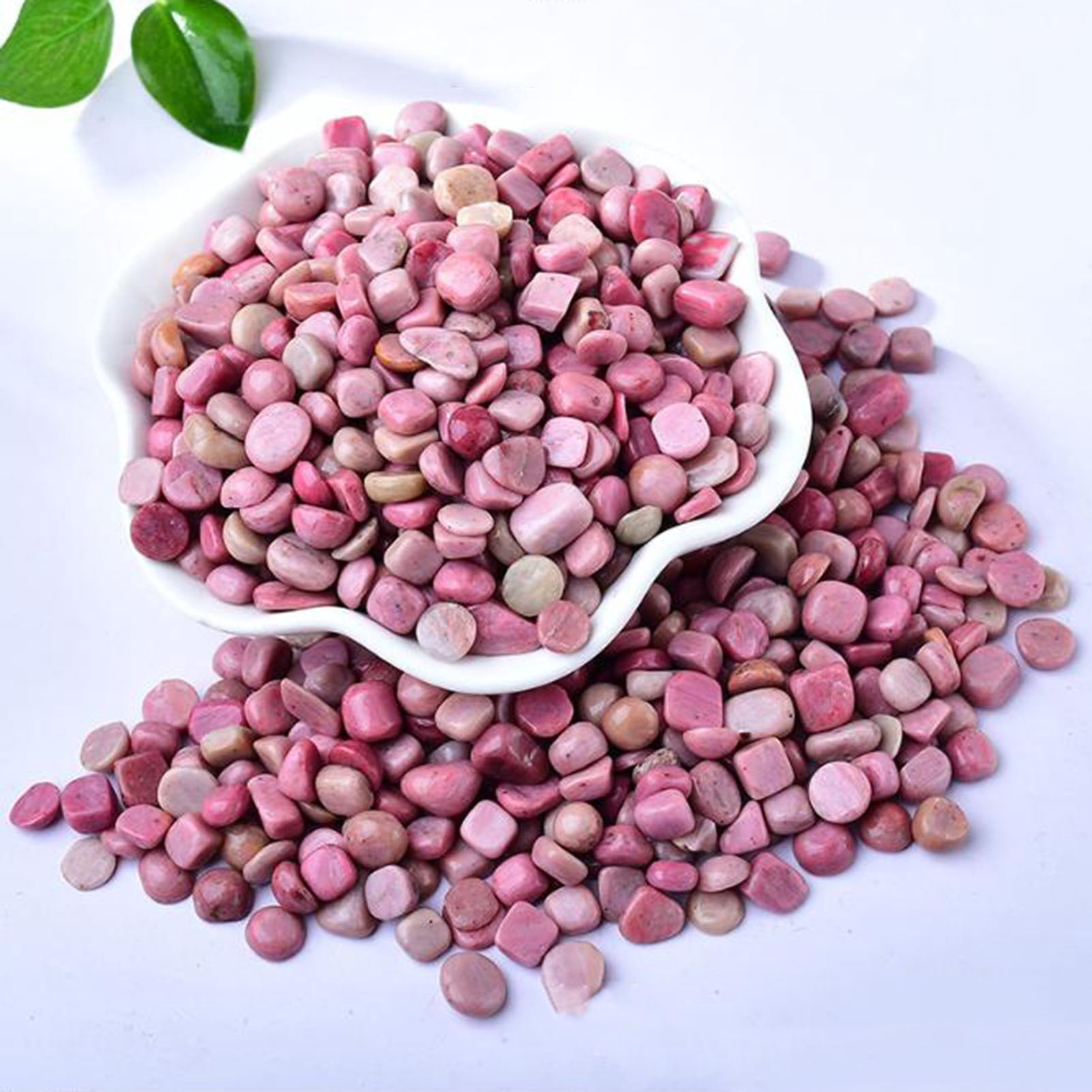 Natural red wood grain gravel Tumbled Chips Stone Aquarium Fish Tank Decoration for Fish Tank Potted Green Plants Garden Decorative 500g/1.1lb