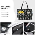 thumbnail image 5 of Yiaed Daisies Flowers Print Large Capacity Beach Travel Bag - Waterproof Zipper Vacation Tote for Sandproof Storage, and Camping, 5 of 5