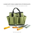 thumbnail image 4 of BIMZUC Gardening Tote Bag with 8 Pockets Heavy Duty 600D Oxford Cloth Tool Kit Organizer Hand Tool Storage Bag For Lawn Yard Farm Army Green 13.77 Inches / 35 cm, 4 of 5