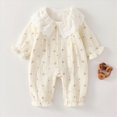 thumbnail image 2 of CAUYDY Baby Girl Gift Newborn Clothes Preemie Long Sleeve Bodysuit Infant Girls Sleepers Fall Winter Toddler Romper Pajamas 0-3M 6-9M 12-18M Sizes 10-16 Months,Beige, 2 of 9