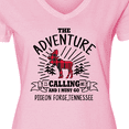 thumbnail image 4 of Inktastic Pigeon Forge Tennessee the Adventure is Calling and I Must Go Women's V-Neck T-Shirt, 4 of 5