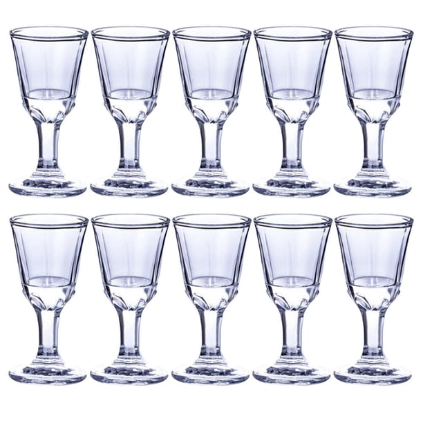 10 vasos pequeños para vino, vasos de vidrio pequeños para el hogar, vasos para licor.