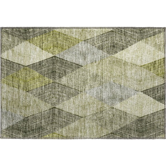 Dalyn Rugs Premium Machine Washable Mayfield AMF962 Olive 1'8" x 2'6" Rug