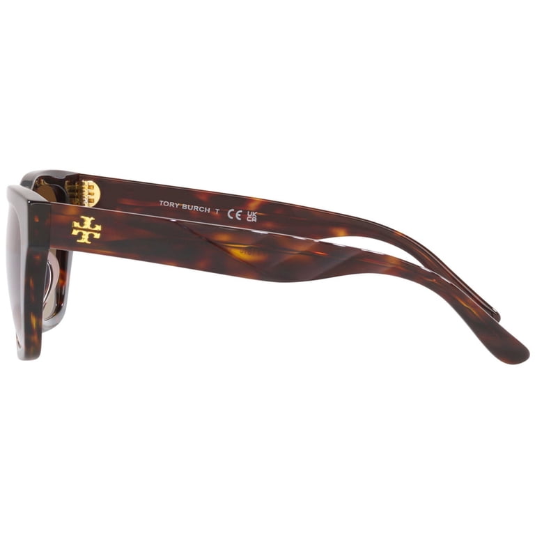 TORY BURCH Classic Sunglasses NEW Dark Tortoise With Gold Logo Sunglasses Tory Burch TY7213D | Free Shipping | Glasses.com® main image 4