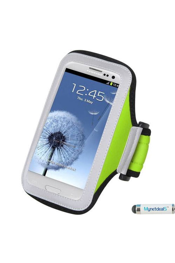 Premium Sport Armband Case for Motorola Moto G LTE (2015)/ Moto E (2015) - Green + MYNETDEALS Mini Touch Screen Stylus