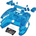 thumbnail image 2 of eXtremeRate Full Set Housing Shell with Buttons Touchpad Cover, Clear Blue Custom Replacement Decorative Trim Shell Front Back Plates for ps5 Controller BDM-030/040, 2 of 6