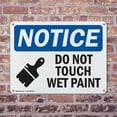 thumbnail image 4 of (2 Pack) Do Not Touch Wet Paint OSHA Notice Sign 18 Inch X 12 Inch Indoor / Outdoor Rust-Free Aluminum Metal Signs for Workplace, Workshop, and Construction Site, Made in the USA, 4 of 8