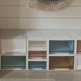 thumbnail image 1 of EIMELI 5Pcs/Set Mini Storage Box Unique Portable Plastic Miniature Drawer Clothing Storage Holder for 1/6 Doll House White, 1 of 13