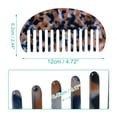 thumbnail image 2 of Unique Bargains 2 Pcs Anti-Static Hair Comb Wide Tooth for Thick Curly Hair Hair Care Detangling Comb Tortie, 2 of 6