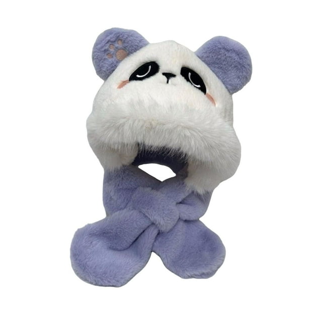 Conjunto de gorro y bufanda para niños Fernando gris morado