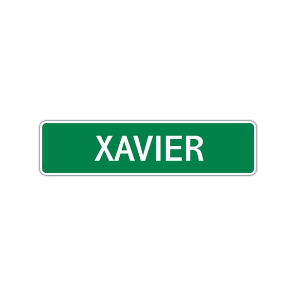 Xavier Boys Children Name Letter Printed Wall Label Indoor Outdoor Plaque Decoration Aluminum Metal Sign 4"x13.5"