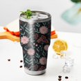 thumbnail image 4 of 30oz Pioneer Flower Floral Print Pattern Tumbler, Double Wall Vacuum Insulated Cup, BPA-Free Leak Proof Lid & Reusable Straws, Hot 12h, Cold 34h, 4 of 6