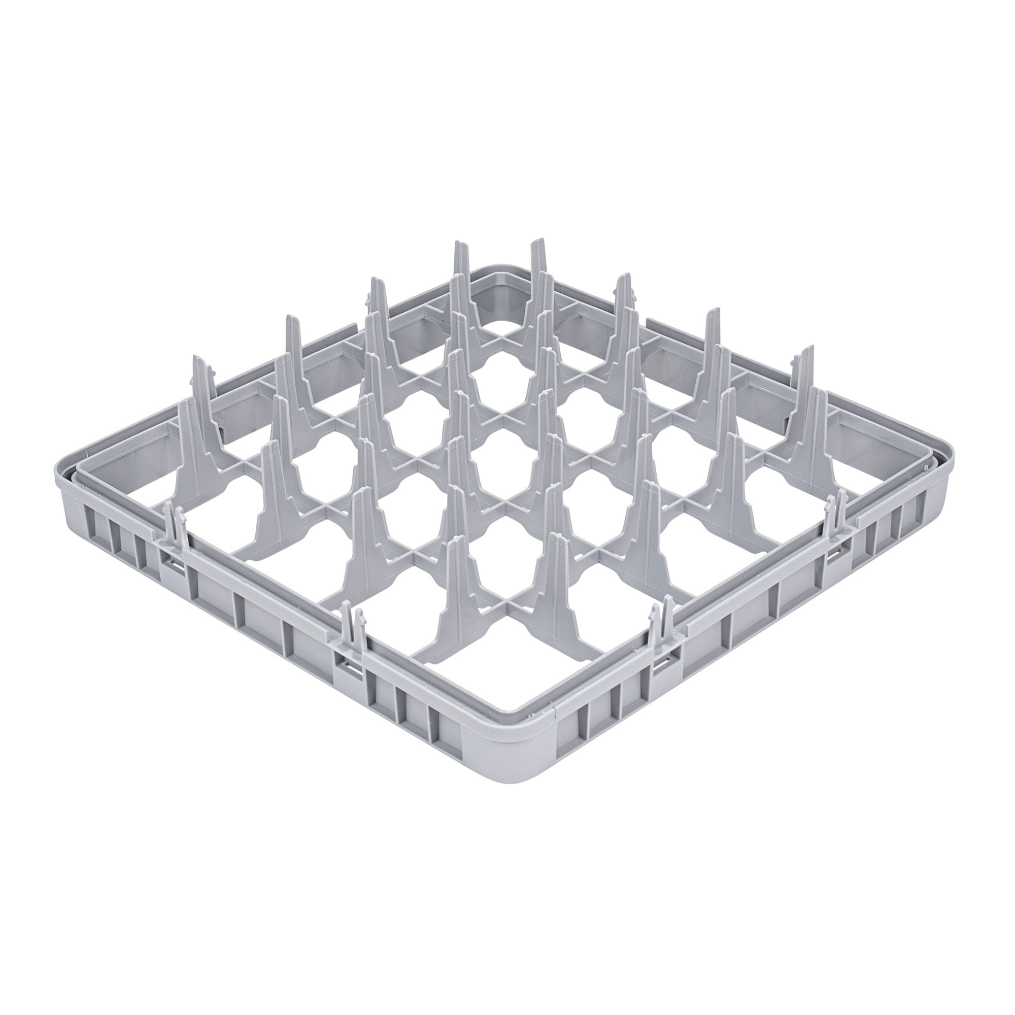 Clean Tek Professional Gray Full Drop Extender - 25 Compartments - 19 3/4" x 19 3/4" x 4 3/4" - 1 count box