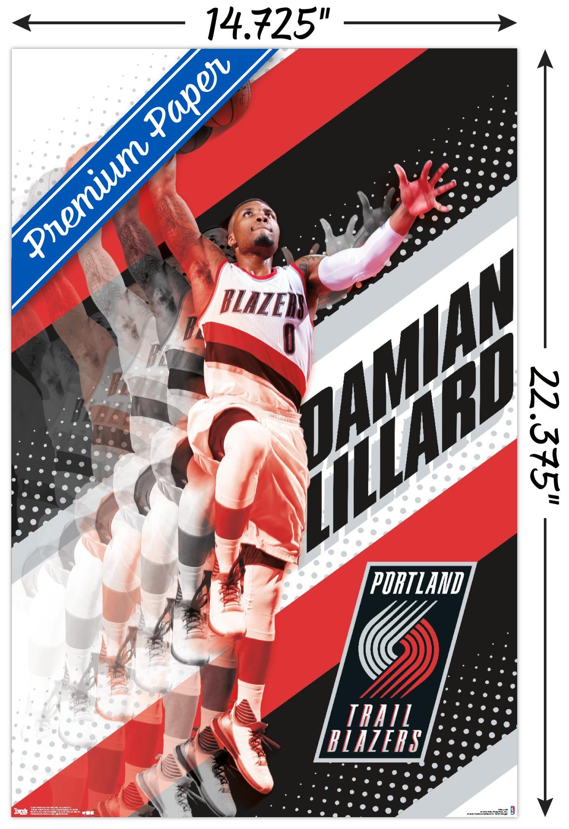 NBA Portland Trail Blazers - Damian Lillard 17 Wall Poster, 14.725" x 22.375" - image 3 of 5