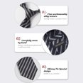 thumbnail image 4 of HISDERN Ties for Men Striped Tie and Pocket Square Sets Classic Mens Formal Ties Set Wedding Party, 4 of 11