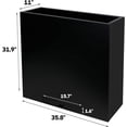 thumbnail image 5 of WORTH 32" H Metal Steel Rectangular Planter Box Planters for Indoor Outdoor, Tall Heavy Duty Modern Flower Plant Pot with Water Collecting Tray, Black, Commercial Residential, 5 of 7