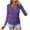 Purple, variant on Diufon Women's Long Sleeve Shirts Spring Fall Soft Ruched Long Sleeve V Neck Tops Casual Basic Bottom Blouses