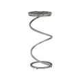 thumbnail image 5 of Nevin Modern Round Spiral Base Drink Table, Silver with Banded Agate Top, 5 of 10