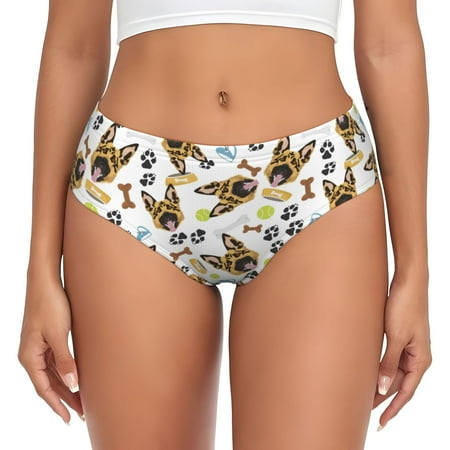 Womens Underwear - German Shepherd Dog No.1008 No Show Seamless Underwear for Women  Stretch Women s Panties  Hipster Soft Comfort Ladies Panties Bikini Underwear Briefs
