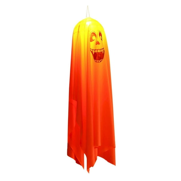 witspace Halloween Hanging Ghost Lights,White Fabric Lantern,Halloween Ghost Lantern,Outdoor Ghost Lantern LED Hanging Decor,White Flying Ghost,Garden Hangings Ornaments (17.7IN)
