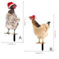 thumbnail image 3 of 2 Pack Acrylic Chicken & Hen Garden Stake, Garden Courtyard Insert Ground Decor, Double-side Chicken Pattern Stake Yard Art Decor Standing Animal Lawn Ornament for Backyard Patio, 3 of 6