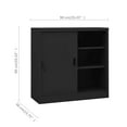 thumbnail image 2 of vidaXL Office Cabinet with Sliding Door Anthracite 35.4"x15.7"x35.4" Steel, 2 of 7