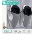thumbnail image 3 of MISSLO Over The Door Shoe Organizer 12 Large Mesh Pockets Hanging Narrow Closet Door, White, 2 Pack, 3 of 10