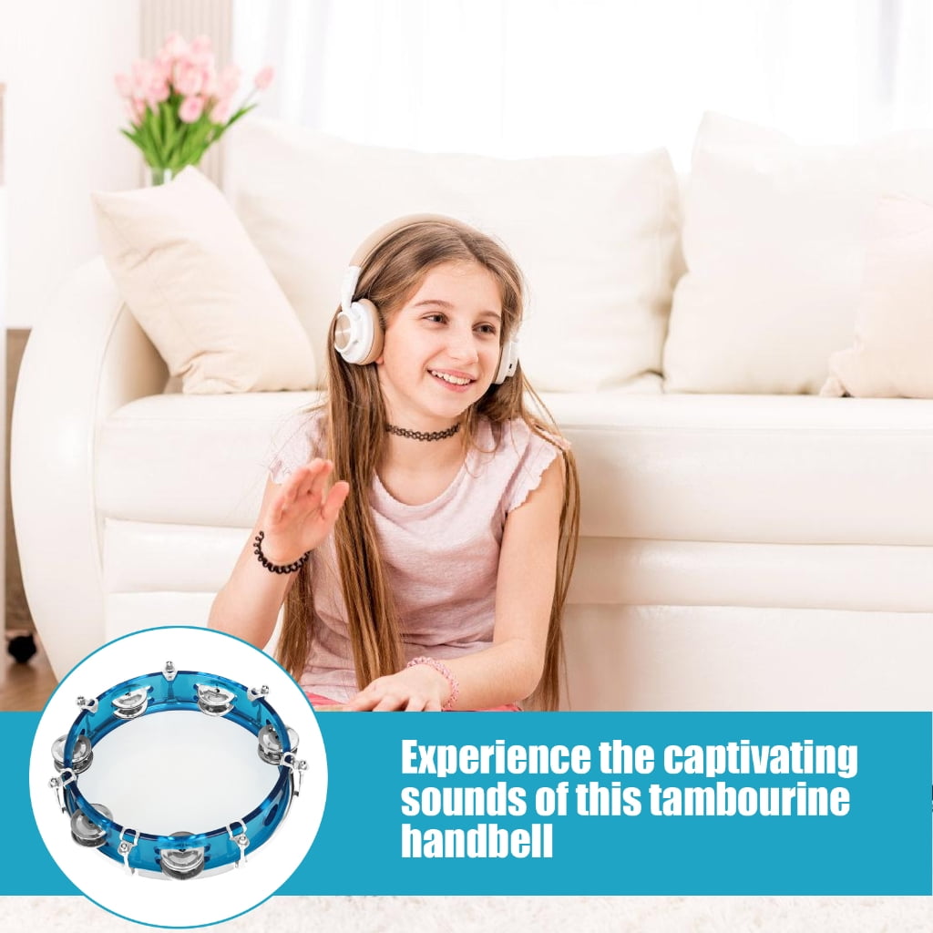 Double Row Tambourine Flower Form Musical Tambourine Metal Bells Handheld Toy
