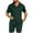 Green-04, variant on Rvwovn Men's Button-Down 2-Piece Set – Collar Chest Pocket Shirt & Casual Shorts Slim Fit Outfit