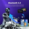 thumbnail image 4 of 5 Inch CarPlay for Android Auto Bluetooth Waterproof Wireless to Wired Motorcycle GPS Navigation Monitor 1028x600P,1 x Navigation Monitor 1 x Power cord,Black, 4 of 5