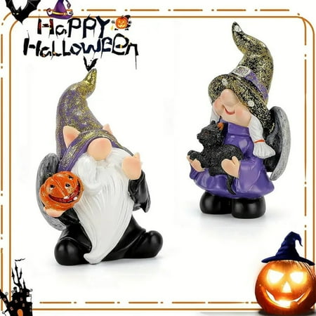 

Halloween Resin Gnome With Pumpkin Desktop Decoration Festive Home