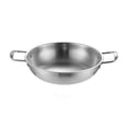 thumbnail image 2 of Korean Ramen Pot Stainless Steel Soup Pot, 20cm Double Handle Hot Pot for Instant Noodles and Seafood, Small Stockpot for Gas and Electric Stovetop, Gold/Silver, 2 of 6