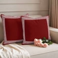 thumbnail image 3 of Pack of 2 Outdoor Pillow Covers 26x26 Inch Waterproof Red Geometric Throw Pillow Covers,Decorative Couch Pillow Shams Protectors Country Farm Traditional Chinese Tile Patio Pillowcases Cushion Covers, 3 of 8