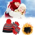 thumbnail image 3 of LUOGENLI Hats for Girls 7-8 Boys' and Girls' Bonnet Gloves Set for Children's Winter Hat Set Set for Winter Warm Knitting Set for Autumn and Winter Hats for Girls 10-12 Years, 3 of 3
