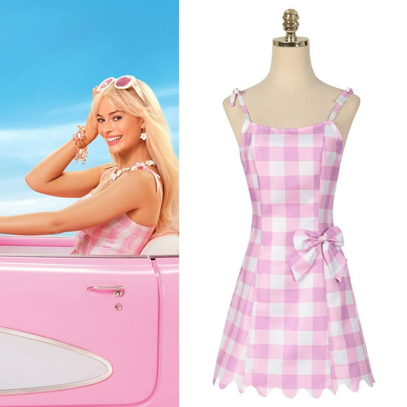 SHENMO Barbie plaid skirt cos clothing Barbie beach full set Halloween cosplay