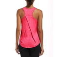 thumbnail image 2 of CAIXIA Women's Active Workout Tank Tops Racerback Sleeveless Tank Tops for Women Scoop Neck Basic Undershirt Workout Sports Shirts Stretch Racerback Breathable Tee,Hot Pink, 2 of 7