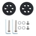 thumbnail image 2 of 55mmx12mm Luggage Wheels Replacement Wear PU Suitcase Replacement Wheels Black 3 Pair, 2 of 8