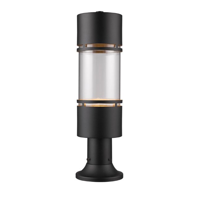 Z-Lite Luminata Extérieur LED Post Mount Lumière en Clair et Noir