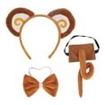 thumbnail image 3 of Conjunto de orejas y cola de mono, diadema, adorable cola larga, accesorios de cosplay para Halloween Sin falda de gasa, 3 of 9